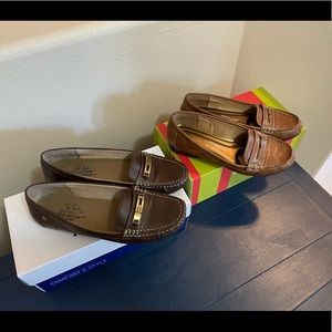 2 pairs brown loafer